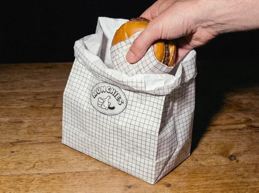 Munchies - Hand taking burger from bag